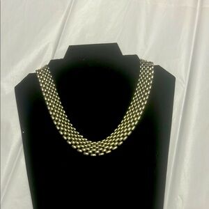 Vintage mid century silver seven row estate Panther Weave necklace